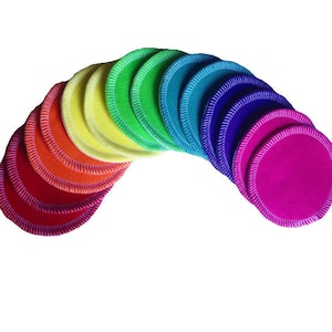 14 Rainbow Breast Pads || Set of 7 || Nursing Pads || Breastmilk Pads || Maternity Pad || Reusable Nursing Pad || 100% Cotton Flannel
