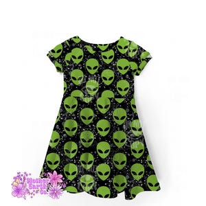 green alien dress Alien Hoodie Fleece Dress Small