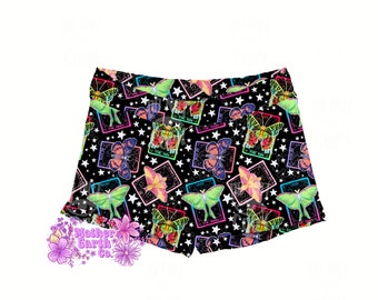 Tarot Moth Womens Shorts || The Sun || The Moon || Witchy || Tarot || Moth || Lunar Moth || Taort || Witchy || Witch || Bugs || Cottagecore