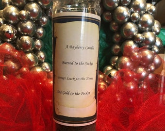 BAYBERRY CANDLE - 7 Day Burn-Hand Poured - Good Luck - Prosperity - Money
