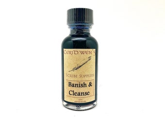 Banish & Cleanse Purple Ink - Herbal Handmade Quill Pen Ink