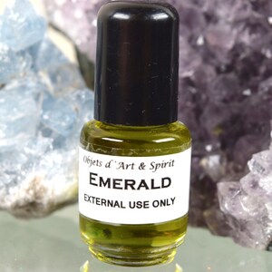 EMERALD OIL Full/New Moon-Handblended-Herbal Oil-All Natural-Spell