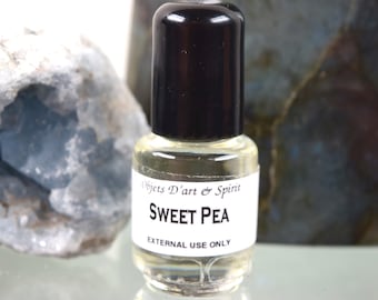 SWEET PEA OIL Full/New Moon-Handblended-Herbal Oil-All Natural-Spell