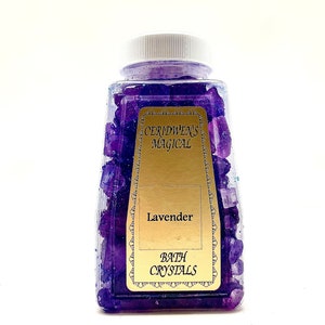 LAVENDER Bath Salt Crystals Full/New Moon Spiritual Bath - Limpia - Ablution - Mystical Immersion
