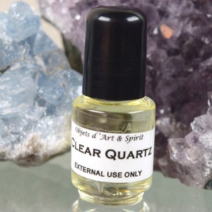 CLEAR QUARTZ OIL Full/New Moon-Handblended-Herbal Oil-All Natural-Spell