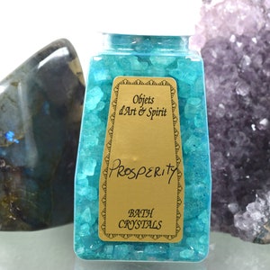 PROSPERITY Bath Salt Crystals Full/New Moon Spiritual Bath - Limpia - Ablution - Mystical Immersion