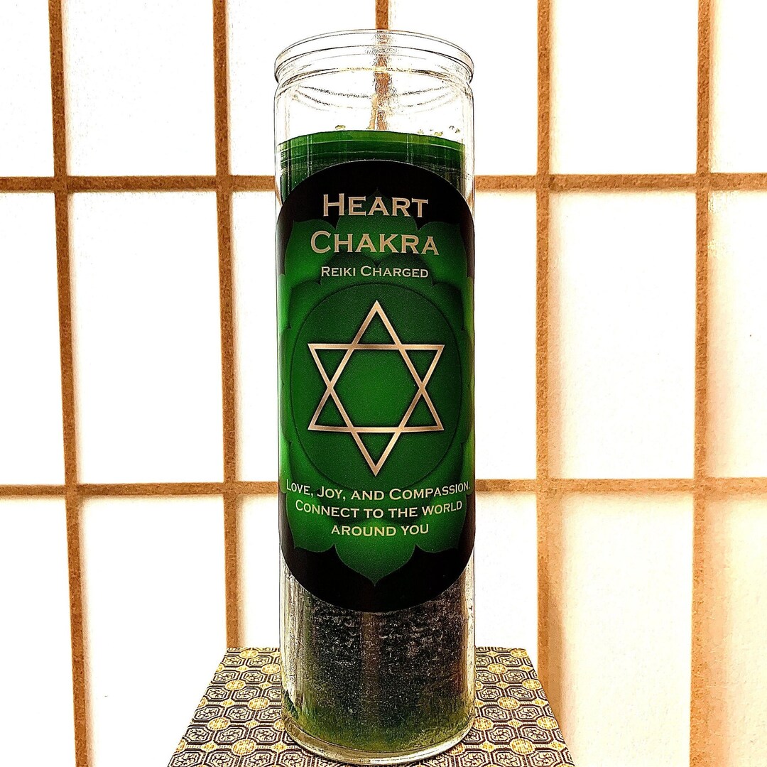 HEART CHAKRA CANDLE Ceremony Sacred Healing 7 Day Ritual Burn Hand