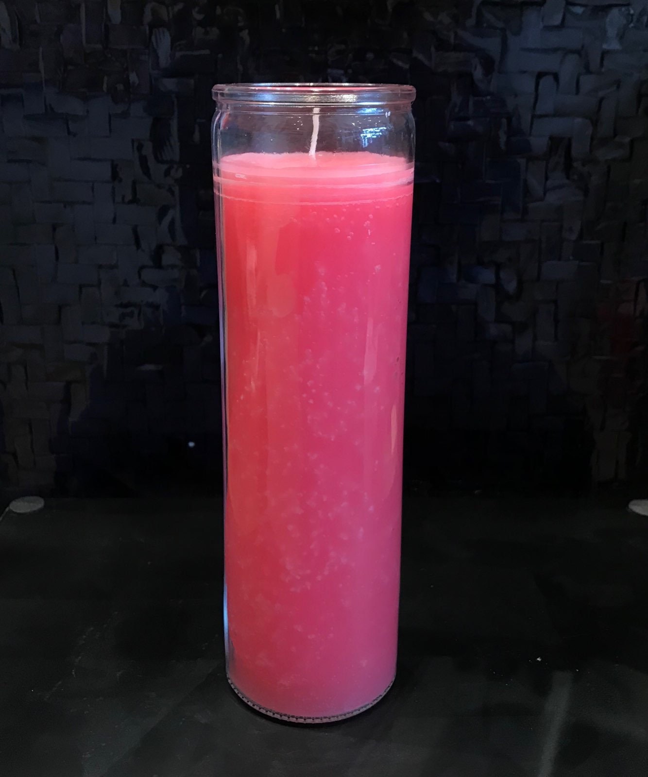 ROSA KERZE - 7 Tage Ritual der Brenndauer - Handgegossen - Pagan - Zeremonie - Wicca - Sacred