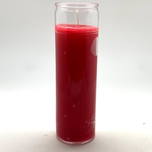 RODE KAARS - 7-daagse rituele verbranding - met de hand gegoten - heidens - ceremonie - wicca - heilig