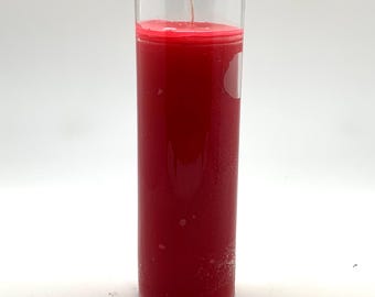 ROTE KERZE - 7 Tage Brenndauer - Handgegossen - Pagan - Zeremonie - Wicca - Sacred
