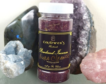 AURA CLEANSE INCENSE - Full/New Moon-Handmade – Ritual Incense – Loose Powdered Incense - Herbal Incense