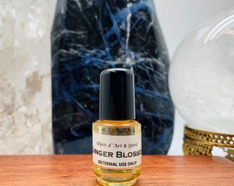 GINGER BLOSSOM OIL Full/New Moon-Handblended-Herbal Oil-All Natural-Spell