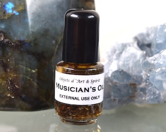 MUSICIAN'S OIL Full/New Moon-Handblended-Herbal Oil-All Natural-Spell