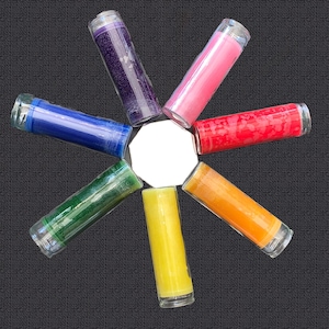 COLORED CANDLES - 7 Day Ritual Burn - Hand-Poured - 12 Colors - Pagan - Ceremony - Wicca - Sacred