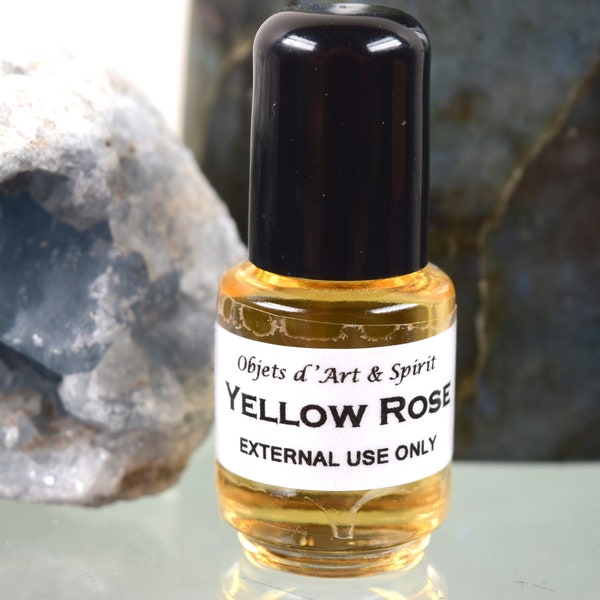 YELLOW ROSE OIL Full/New Moon-Handblended-Herbal Oil-All Natural-Spell