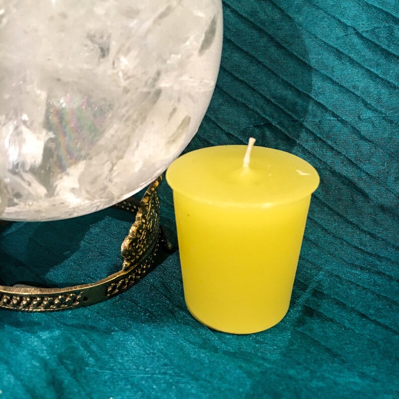YELLOW VOTIVE Candle Handpoured Etsy