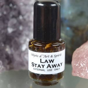 LAW STAY AWAY Oil Full/New Moon-Handblended-Herbal Oil-All Natural-Spell