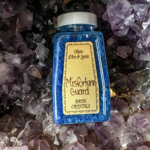 MISFORTUNE GUARD Bath Salt Crystals Full/New Moon Spiritual Bath - Limpia - Ablution - Mystical Immersion