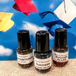 SUCCESS OIL Full/New Moon-Handblended-Herbal Oil-All Natural-Spell