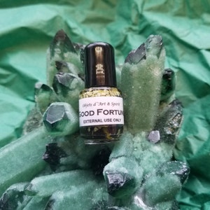 GOOD FORTUNE OIL Full/New Moon-Handblended-Herbal Oil-All Natural-Spell