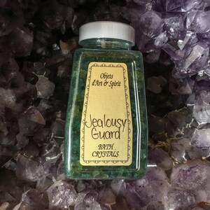 JEALOUSY GUARD Bath Salt Crystals Full/New Moon Spiritual Bath - Limpia - Ablution - Mystical Immersion