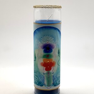 CHAKRA KAARS - 7-daagse rituele verbranding - met de hand gegoten - heilig - ceremonie - wicca - heidens