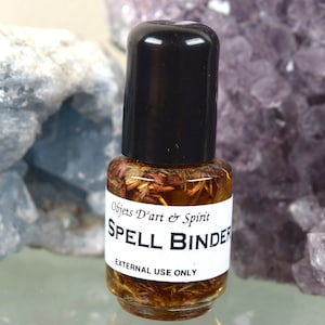 SPELL BINDER OIL Full/New Moon-Handblended-Herbal Oil-All Natural-Spell