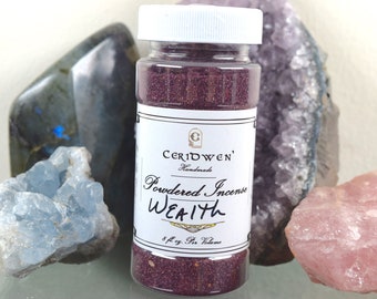 WEALTH INCENSE - Full/New Moon-Handmade – Ritual Incense – Loose Powdered Incense - Herbal Incense