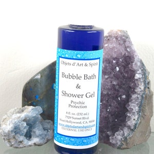 PSYCHIC PROTECTION Bubble Bath and Shower Gel -Spiritual Bath-Full/New Moon Cleansing-Hoodoo-Limpia-Ablution