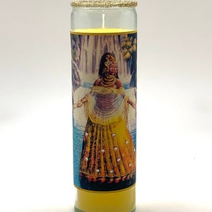 OSHUN CANDLE - 7 Day Ritual Burn - Hand-Poured - Sacred - Orisha