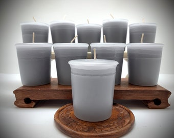 LIGHT GRAY VOTIVE Candle - Hand-Poured