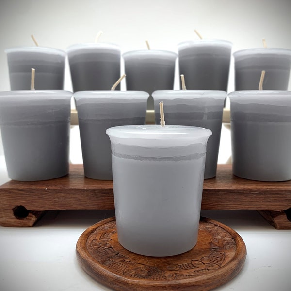 LIGHT GRAY VOTIVE Candle - Hand-Poured