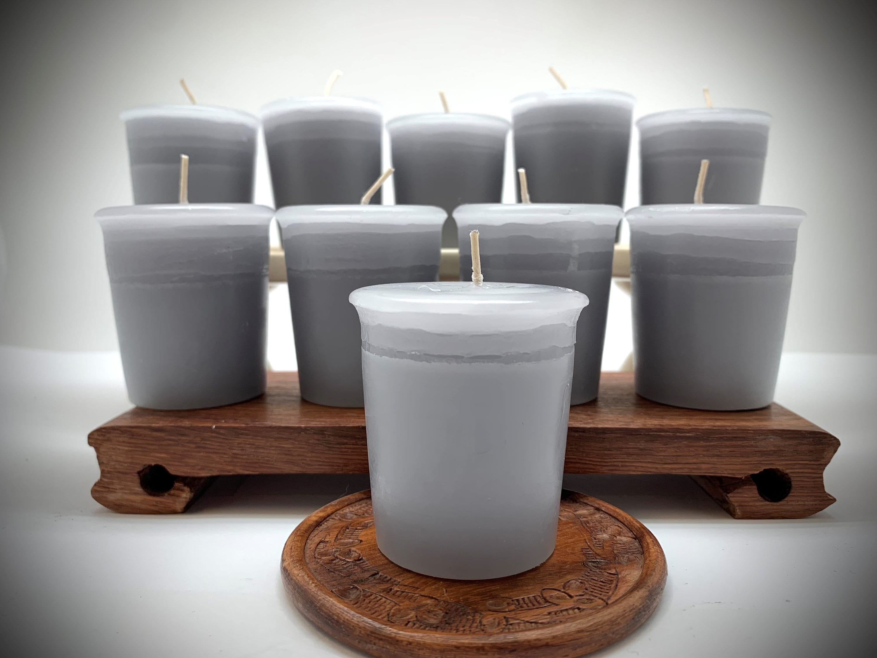 LIGHT GRAY VOTIVE Candle Handpoured Etsy UK
