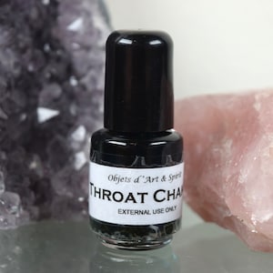 THROAT CHAKRA OIL Full/New Moon-Handblended-Herbal Oil-All Natural-Spell