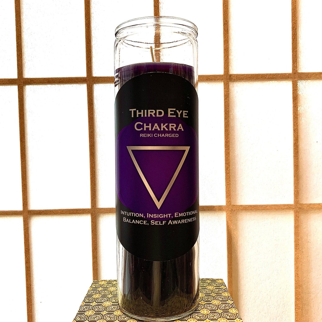 THIRD EYE CHAKRA Candle Ceremony Sacred Healing 7 Day Ritual Burn Hand