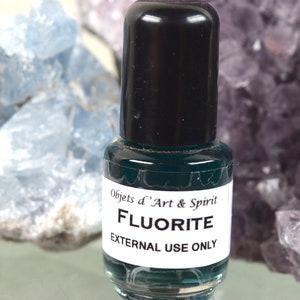 FLUORITE OIL Full/New Moon-Handblended-Herbal Oil-All Natural-Spell