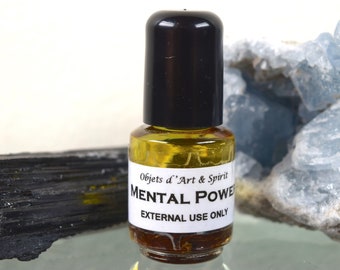 MENTAL POWER OIL Full/New Moon-Handblended-Herbal Oil-All Natural-Spell