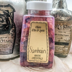 SAMHAIN Bath Salt Crystals Full/New Moon Spiritual Bath - Limpia - Ablution - Mystical Immersion
