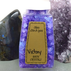 VICTORY Bath Salt Crystals Full/New Moon Spiritual Bath - Limpia - Ablution - Mystical Immersion