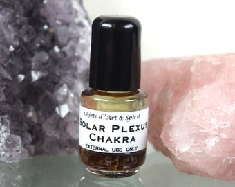 SOLAR PLEXUS CHAKRA Oil Full/New Moon-Handblended-Herbal Oil-All Natural-Spell
