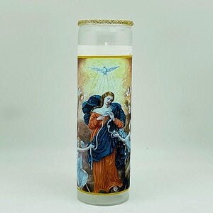 MARY UNDOER of KNOTS Candle- 7 Day Ritual Burn - Hand-Poured - Sacred - Religious - Catholic