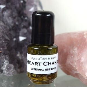 HEART CHAKRA OIL Full/New Moon-Handblended-Herbal Oil-All Natural-Spell
