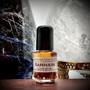 SAMHAIN OIL Full/New Moon-Handblended-Herbal Oil-All Natural-Spell