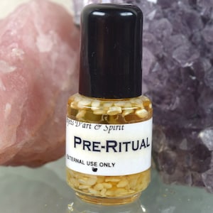 HUILE PRÉ-RITUELLE Full/New Moon-Handblended-Herbal Oil-All Natural-Spell