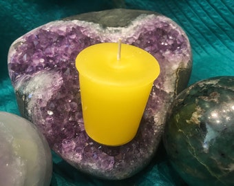 YELLOW VOTIVE Candle - Hand-Poured