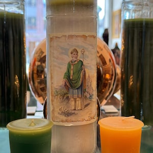 St. Patrick - Bougie de prière - coulée à la main - combustion 5 jours