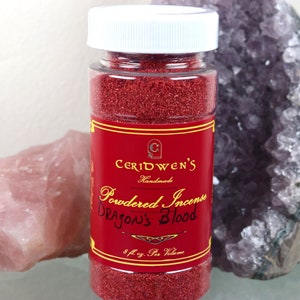 DRAGON&#39;S BLOOD INCENSE -Full/New Moon-Handmade – Ritual Incense – Loose Powdered Incense - Herbal Incense