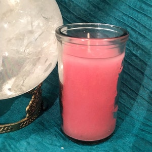 PINK TOUR CANDLE - 2 Day (50 Hr) Ritual Burn-Hand-Poured-Travel-Ceremony-Sacred