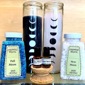 MOON PHASES CANDLE - 7 Day Ritual Burn - Hand-Poured
