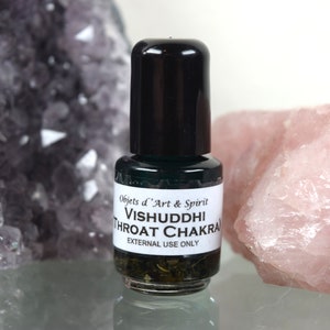 VISHUDDHI THROAT CHAKRA Oil Full/New Moon-Handblended-Herbal Oil-All Natural-Spell